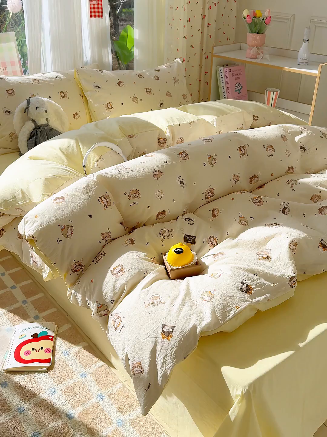 91家纺网 家纺一手货源 找家纺 颜选 2026新款仿棉105克加厚水洗棉被套-含买家秀 小町