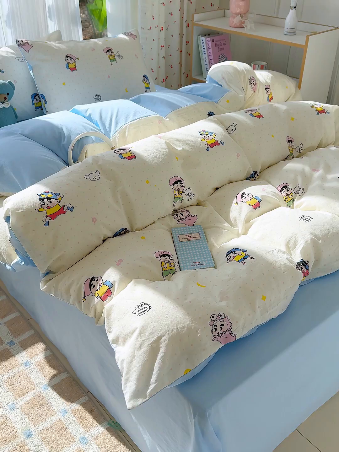 91家纺网 家纺一手货源 找家纺 颜选 2026新款仿棉105克加厚水洗棉被套-含买家秀 小新星