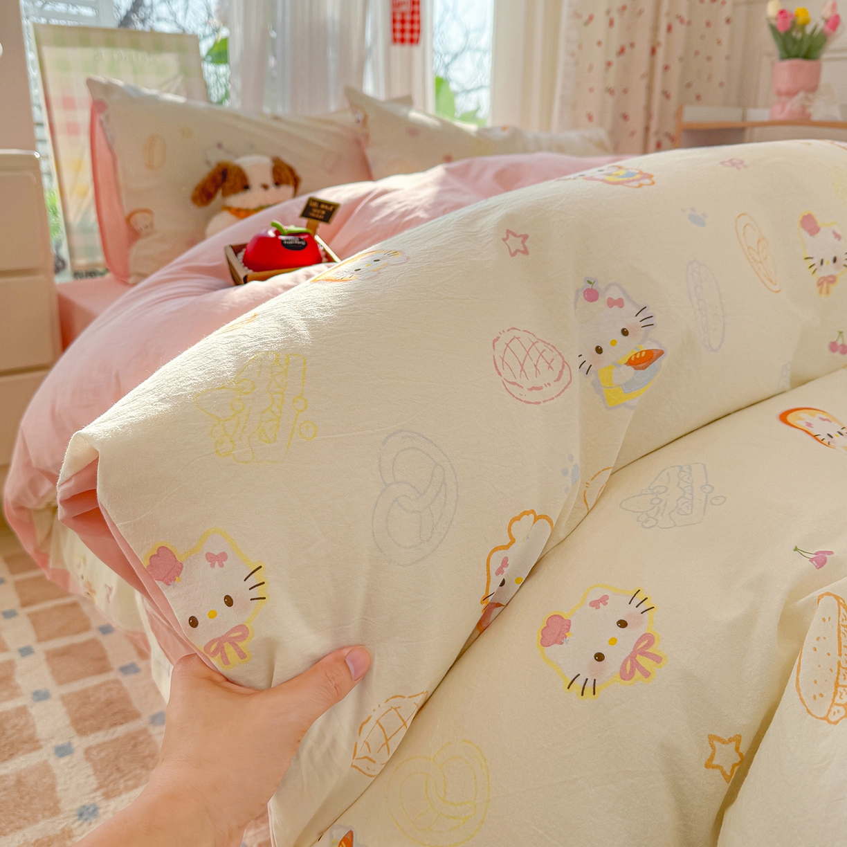 颜选 2026新款仿棉105克加厚水洗棉被套-含买家秀 喵喵时光