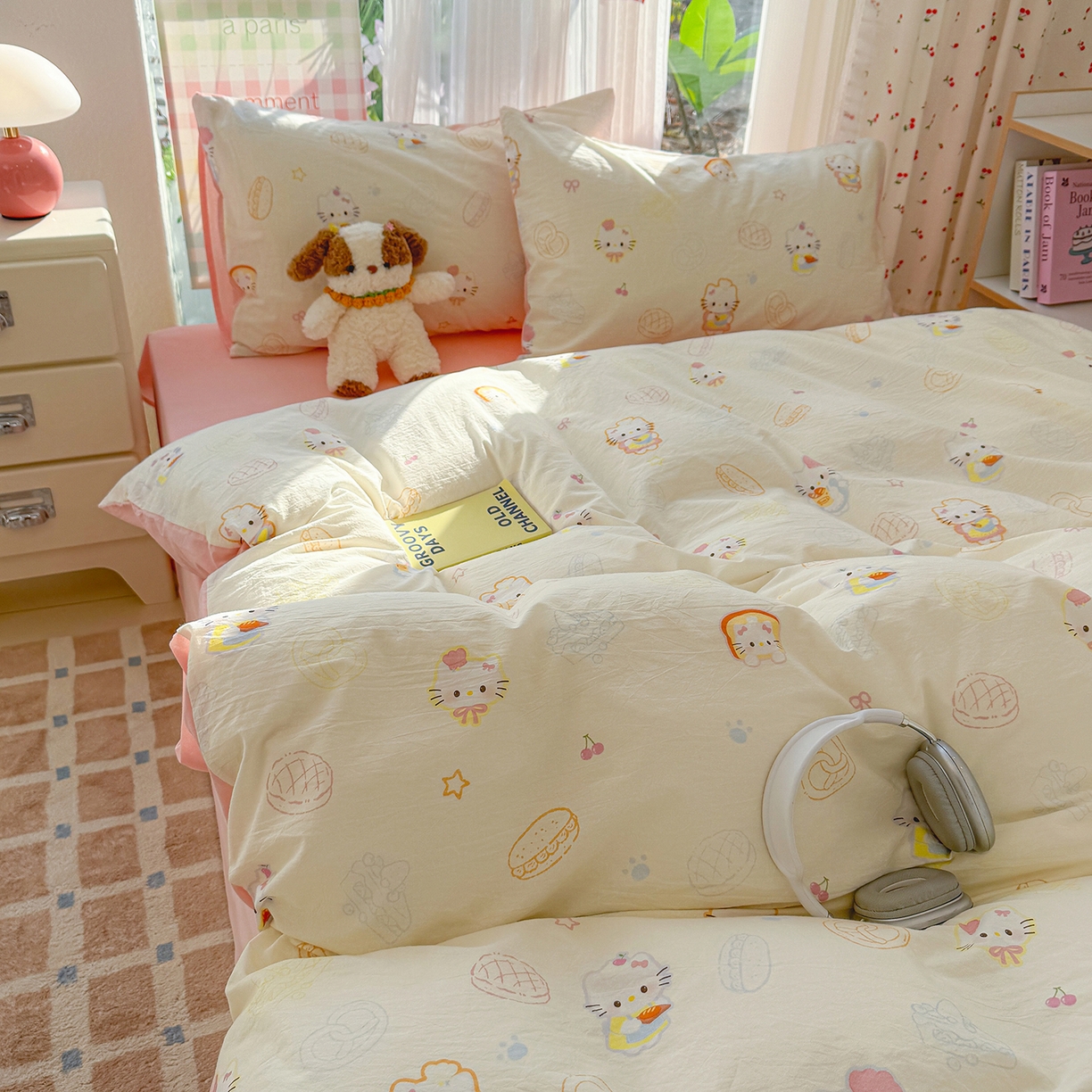 91家纺网 家纺一手货源 找家纺 颜选 2026新款仿棉105克加厚水洗棉被套-含买家秀 喵喵时光