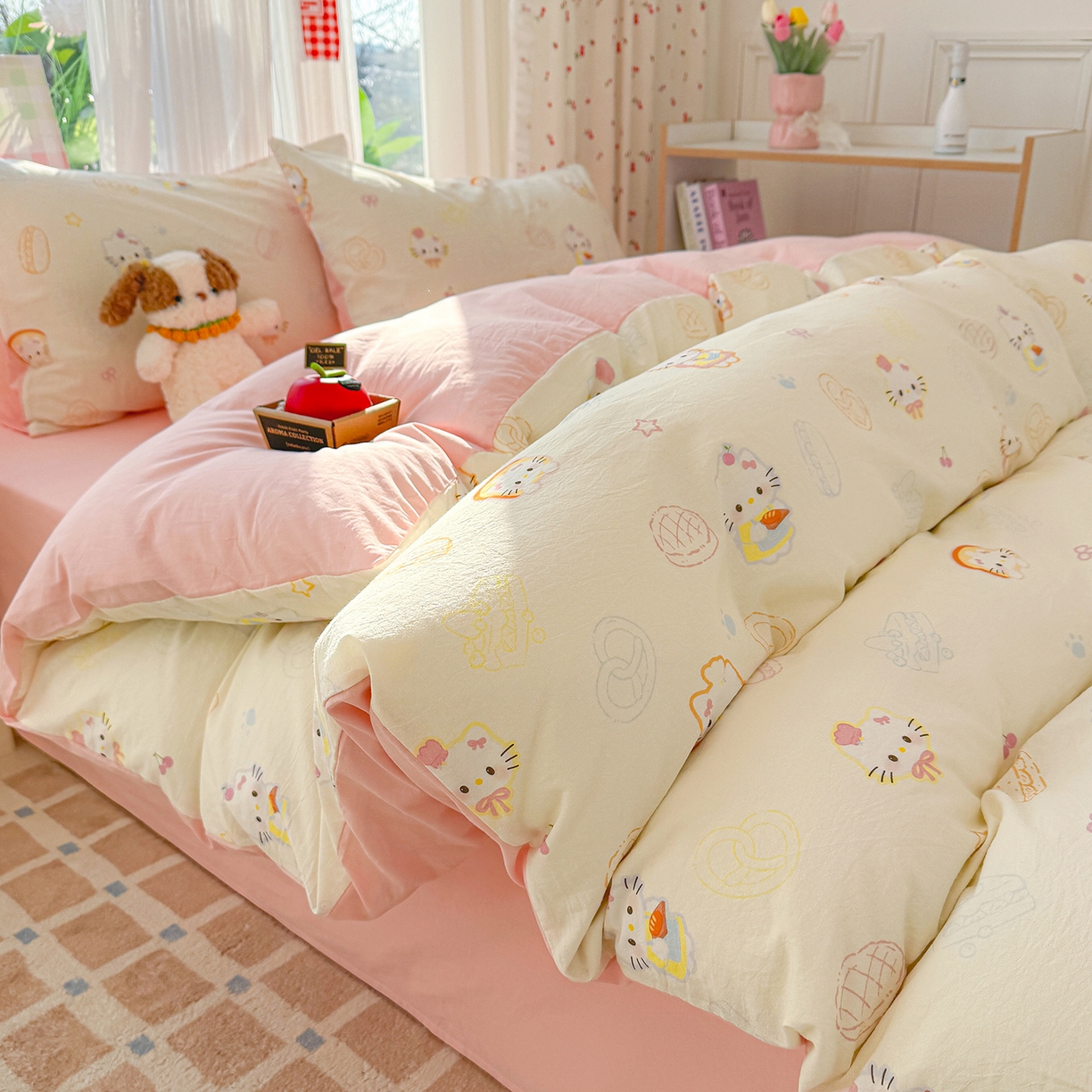 91家纺网 家纺一手货源 找家纺 颜选 2026新款仿棉105克加厚水洗棉被套-含买家秀 喵喵时光