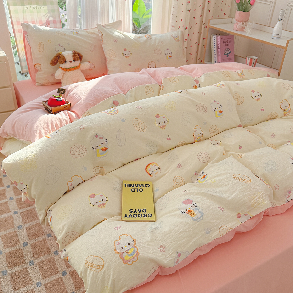 91家纺网 家纺一手货源 找家纺 颜选 2026新款仿棉105克加厚水洗棉被套-含买家秀 喵喵时光