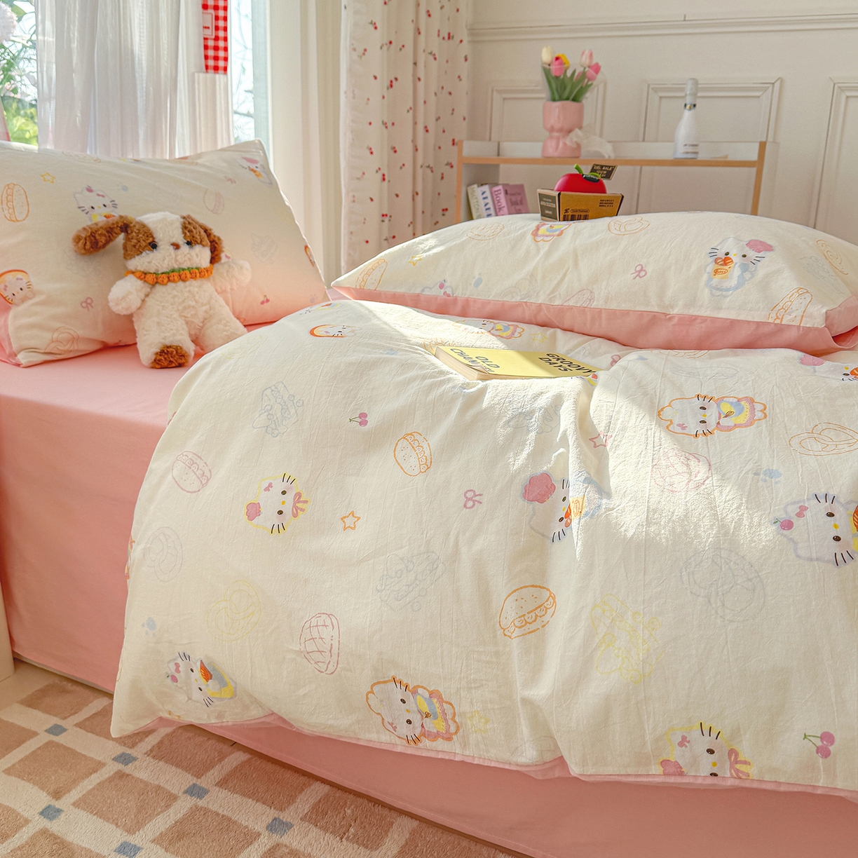 91家纺网 家纺一手货源 找家纺 颜选 2026新款仿棉105克加厚水洗棉被套-含买家秀 喵喵时光