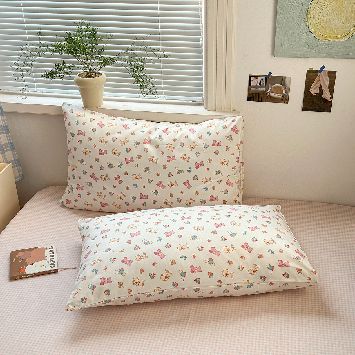 91家纺网 家纺一手货源 找家纺 麦伦家居 2026春夏新品13372全棉卡通小清新四件套 宾果时光