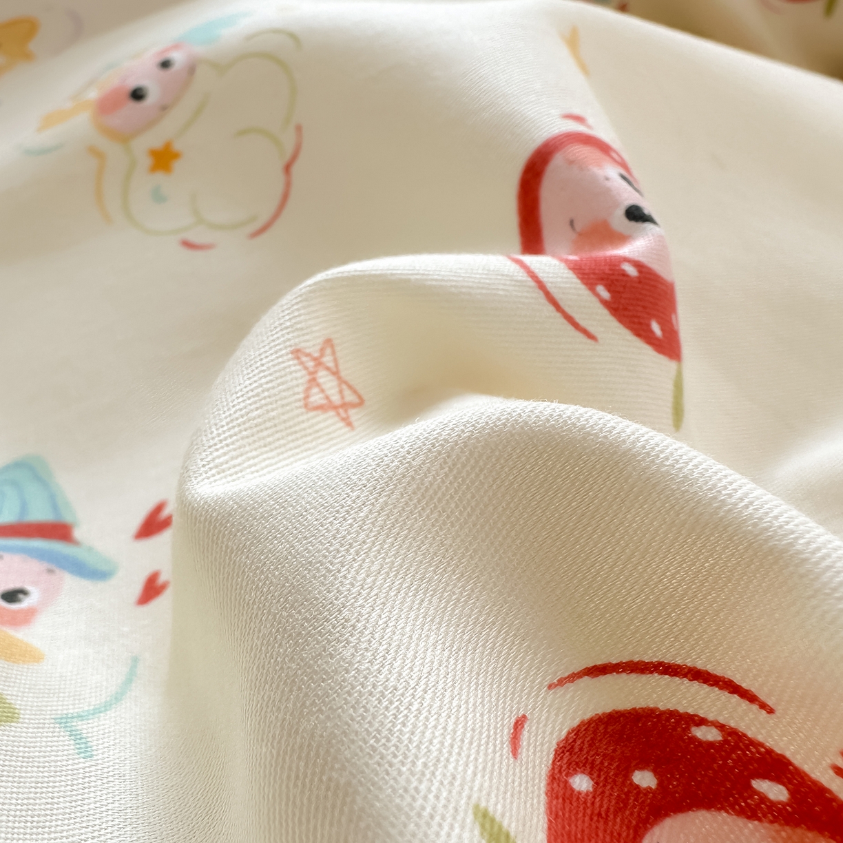 91家纺网 家纺一手货源 找家纺 麦伦家居 2026春夏新品13372全棉卡通小清新四件套 快乐小星星