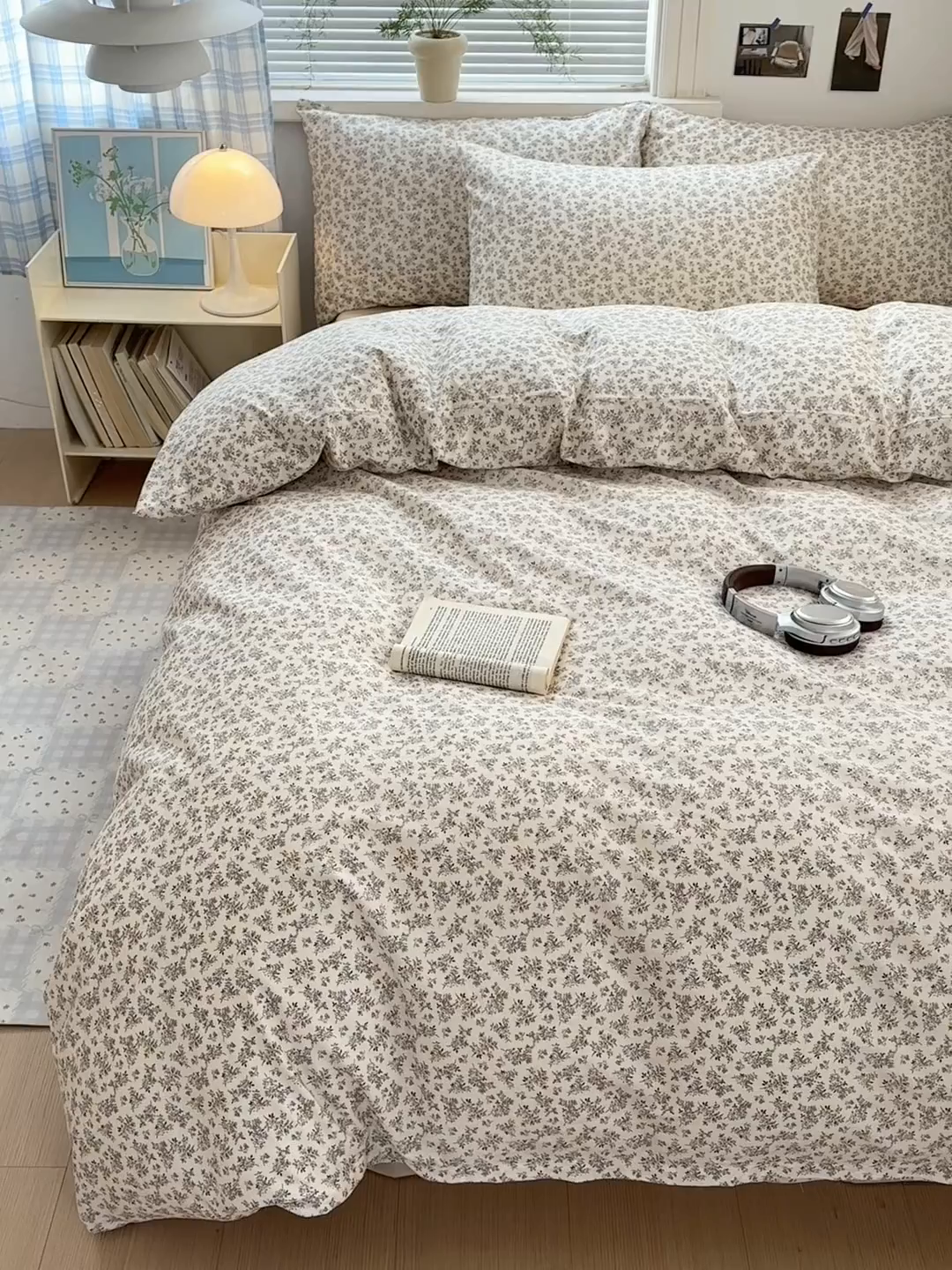 91家纺网 家纺一手货源 找家纺 麦伦家居 2026春夏新品13372全棉卡通小清新四件套 时光里