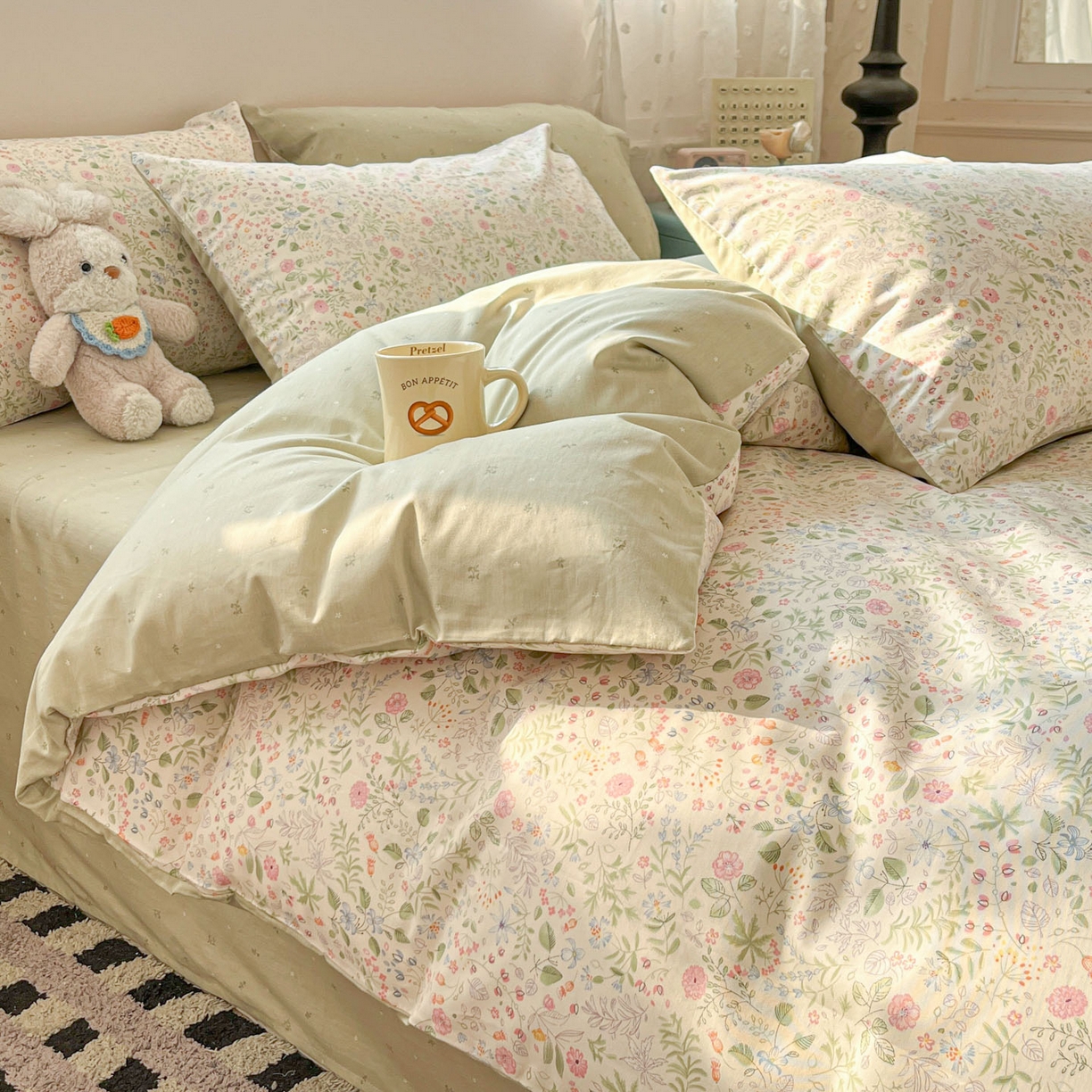 91家纺网 家纺一手货源 找家纺 （总）麦伦家居 2026春夏新品13372全棉卡通小清新四件套