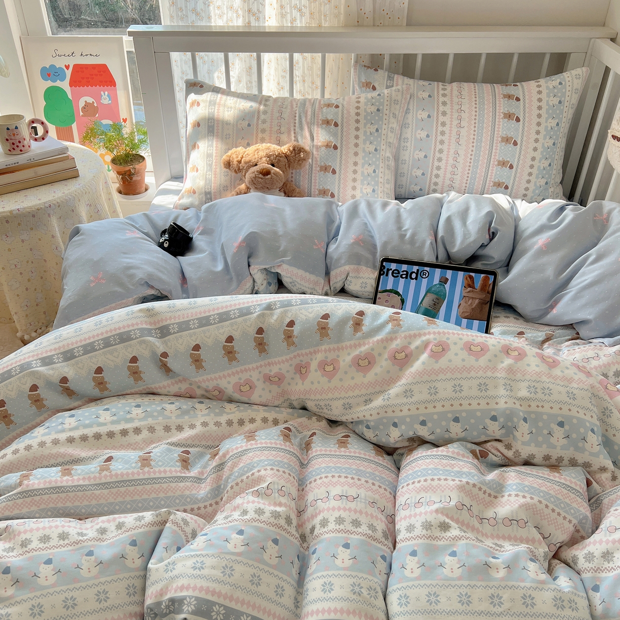 91家纺网 家纺一手货源 找家纺 （总）桃喜 2026春夏新品全棉卡通学生三件套四件套