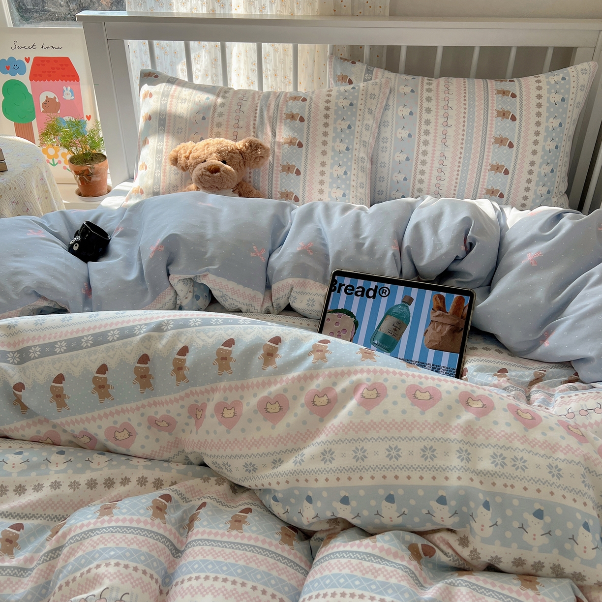 91家纺网 家纺一手货源 找家纺 （总）桃喜 2026春夏新品全棉卡通学生三件套四件套