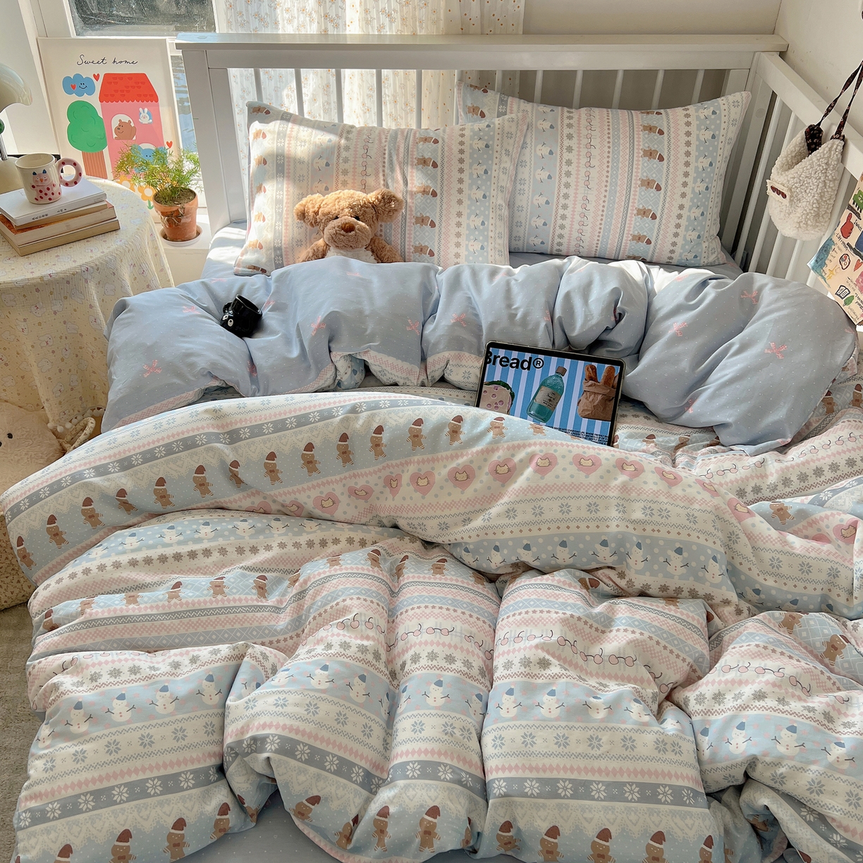 91家纺网 家纺一手货源 找家纺 （总）桃喜 2026春夏新品全棉卡通学生三件套四件套