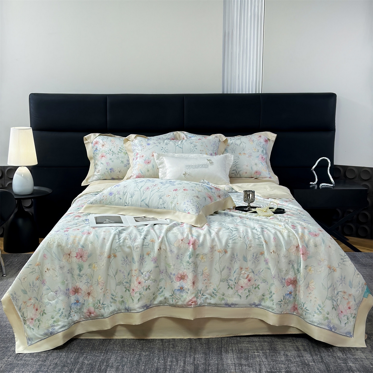 91家纺网 家纺一手货源 找家纺 （总）朵希曼 2026新款50天丝镂空夏被四件套系列（控价：夏被四件套券后不低于299元)(小号控价不低于149 标准单夏被控价169，加大单夏被控价189)