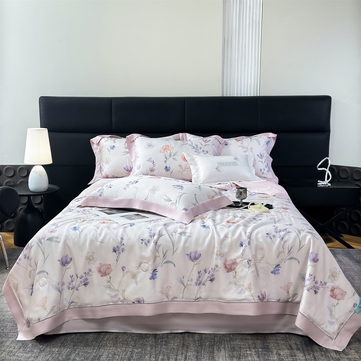 91家纺网 家纺一手货源 找家纺 （总）朵希曼 2026新款50天丝镂空夏被四件套系列（控价：夏被四件套券后不低于299元)(小号控价不低于149 标准单夏被控价169，加大单夏被控价189)