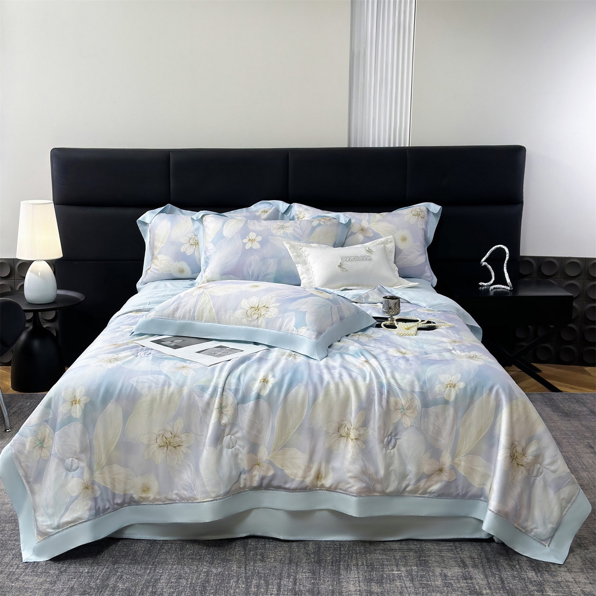 91家纺网 家纺一手货源 找家纺 （总）朵希曼 2026新款50天丝镂空夏被四件套系列（控价：夏被四件套券后不低于299元)(小号控价不低于149 标准单夏被控价169，加大单夏被控价189)