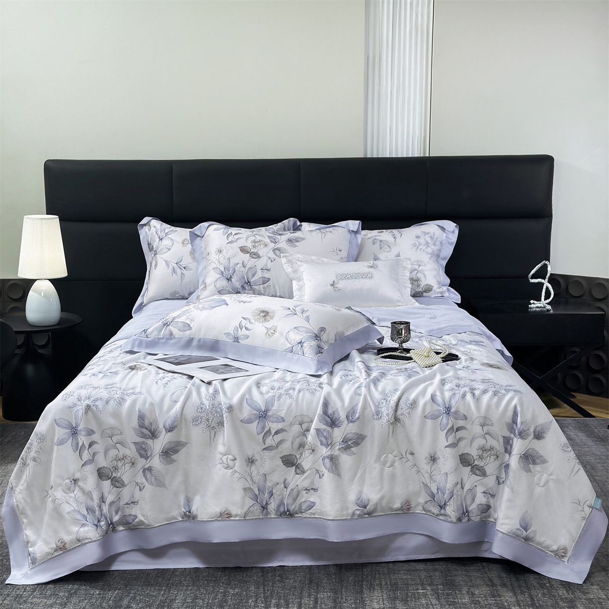 91家纺网 家纺一手货源 找家纺 朵希曼 2026新款50天丝镂空夏被四件套系列（控价：夏被四件套券后不低于299元)(标准单夏被控价169，加大单夏被控价189) 颜青