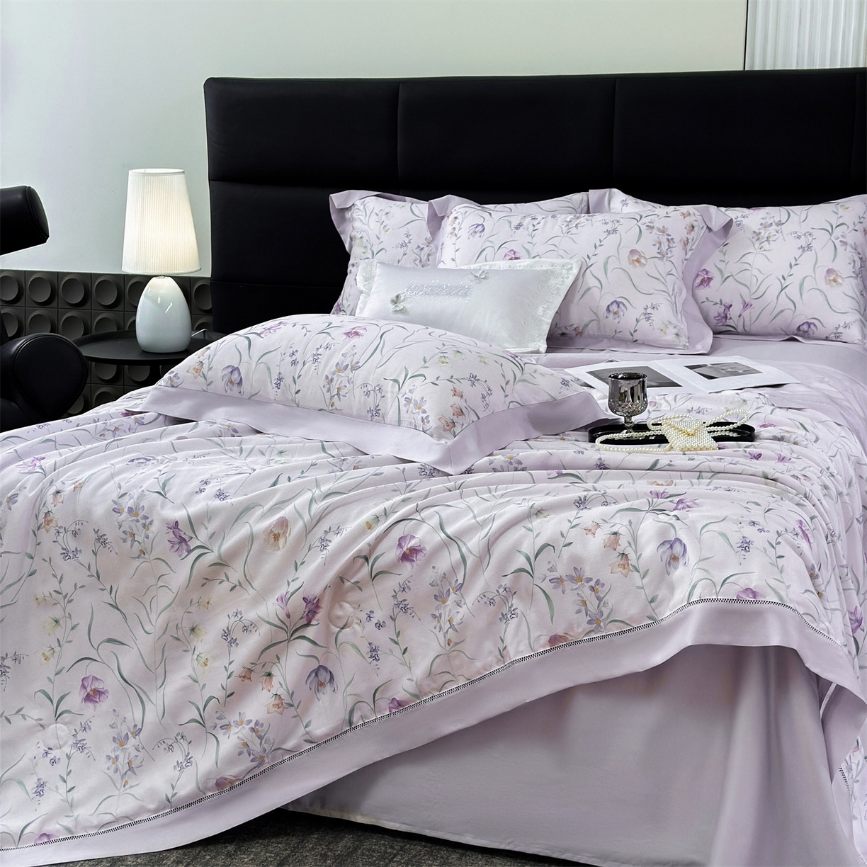 91家纺网 家纺一手货源 找家纺 朵希曼 2026新款50天丝镂空夏被四件套系列（控价：夏被四件套券后不低于299元)(小号控价不低于149 标准单夏被控价169，加大单夏被控价189) 花间春晓-粉