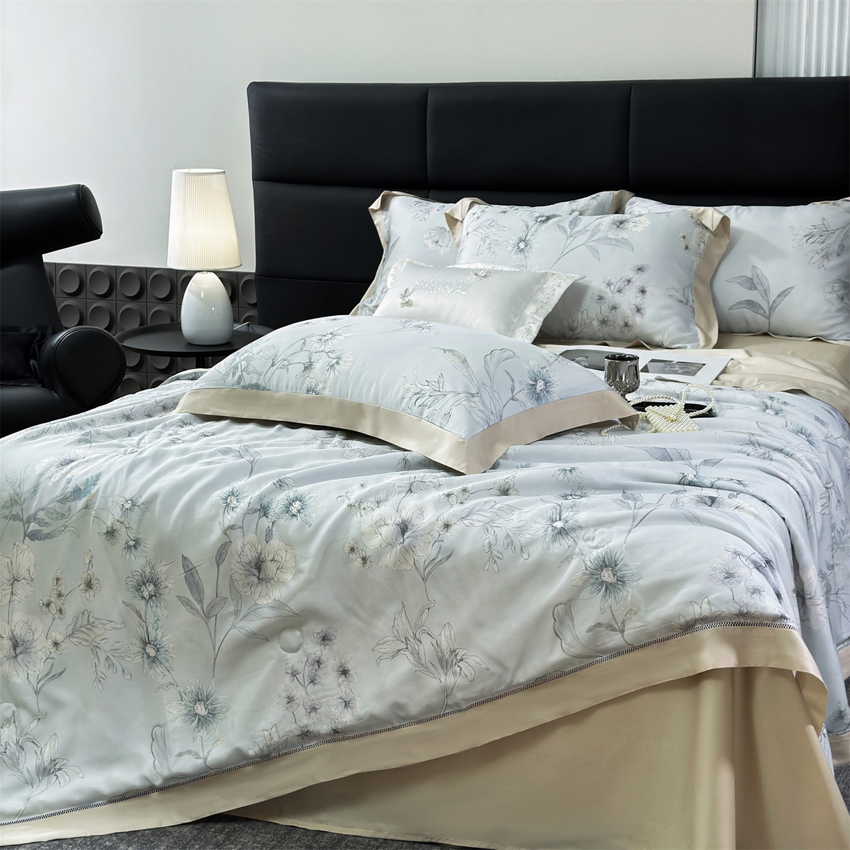 91家纺网 家纺一手货源 找家纺 朵希曼 2026新款50天丝镂空夏被四件套系列（控价：夏被四件套券后不低于299元)(小号控价不低于149 标准单夏被控价169，加大单夏被控价189) 简西