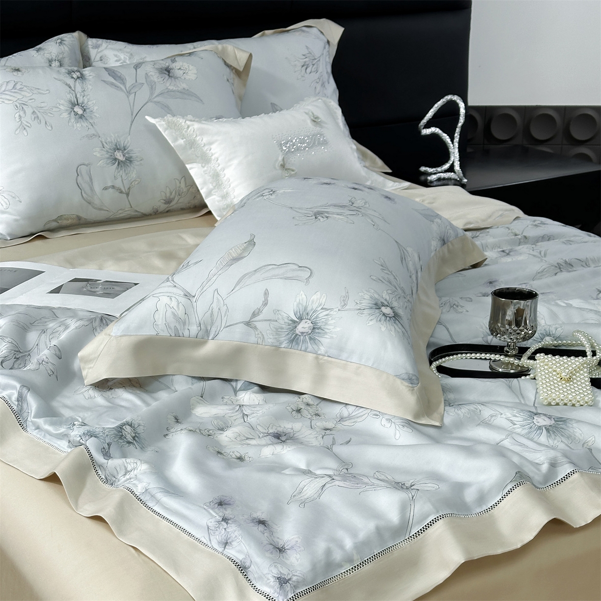 91家纺网 家纺一手货源 找家纺 朵希曼 2026新款50天丝镂空夏被四件套系列（控价：夏被四件套券后不低于299元)(小号控价不低于149 标准单夏被控价169，加大单夏被控价189) 简西