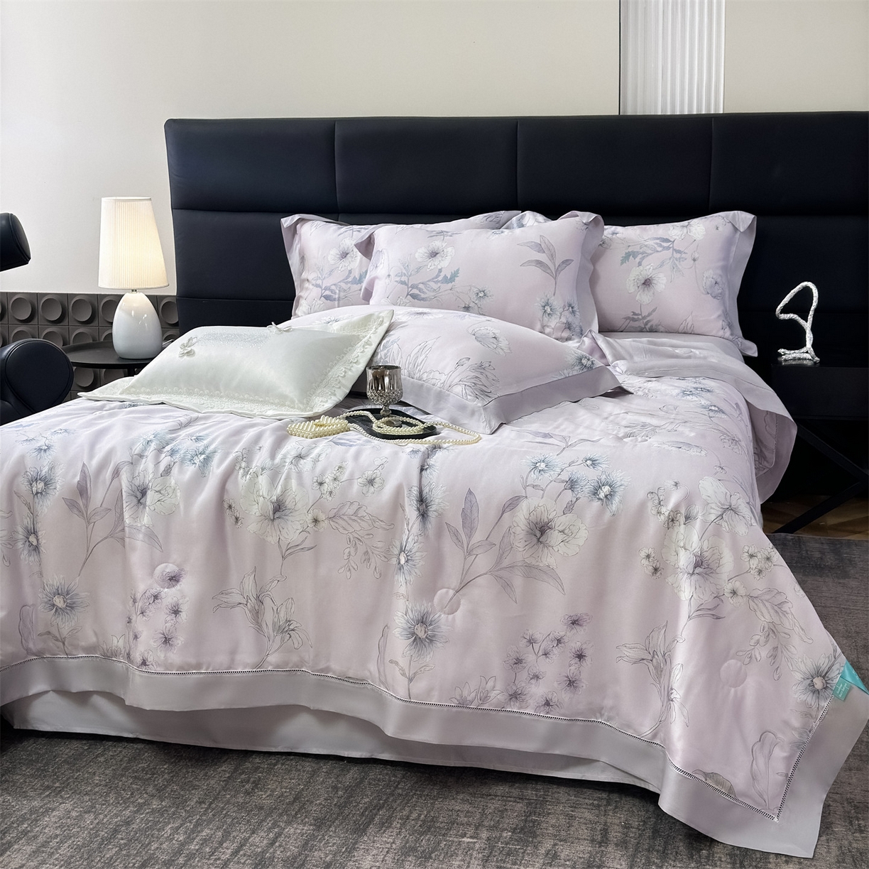 91家纺网 家纺一手货源 找家纺 朵希曼 2026新款50天丝镂空夏被四件套系列（控价：夏被四件套券后不低于299元)(小号控价不低于149 标准单夏被控价169，加大单夏被控价189) 简悠集-粉紫