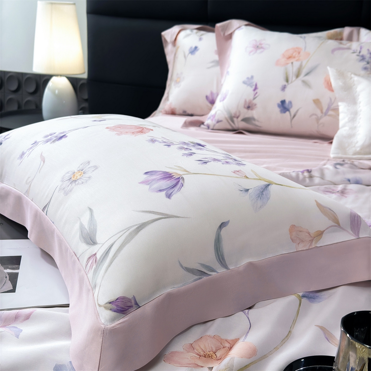 91家纺网 家纺一手货源 找家纺 朵希曼 2026新款50天丝镂空夏被四件套系列（控价：夏被四件套券后不低于299元)(小号控价不低于149 标准单夏被控价169，加大单夏被控价189) 流光花语