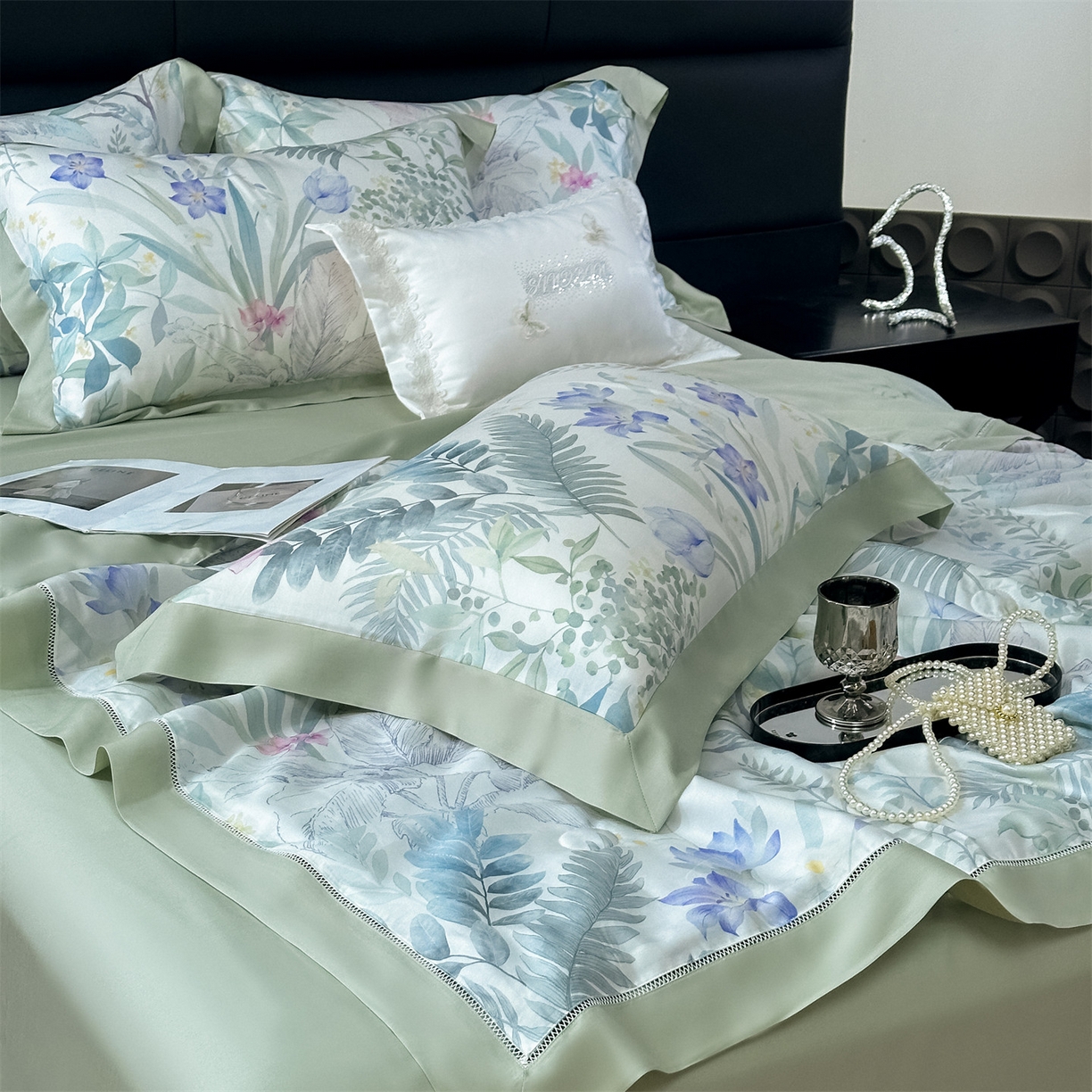 91家纺网 家纺一手货源 找家纺 朵希曼 2026新款50天丝镂空夏被四件套系列（控价：夏被四件套券后不低于299元)(小号控价不低于149 标准单夏被控价169，加大单夏被控价189) 蔓行