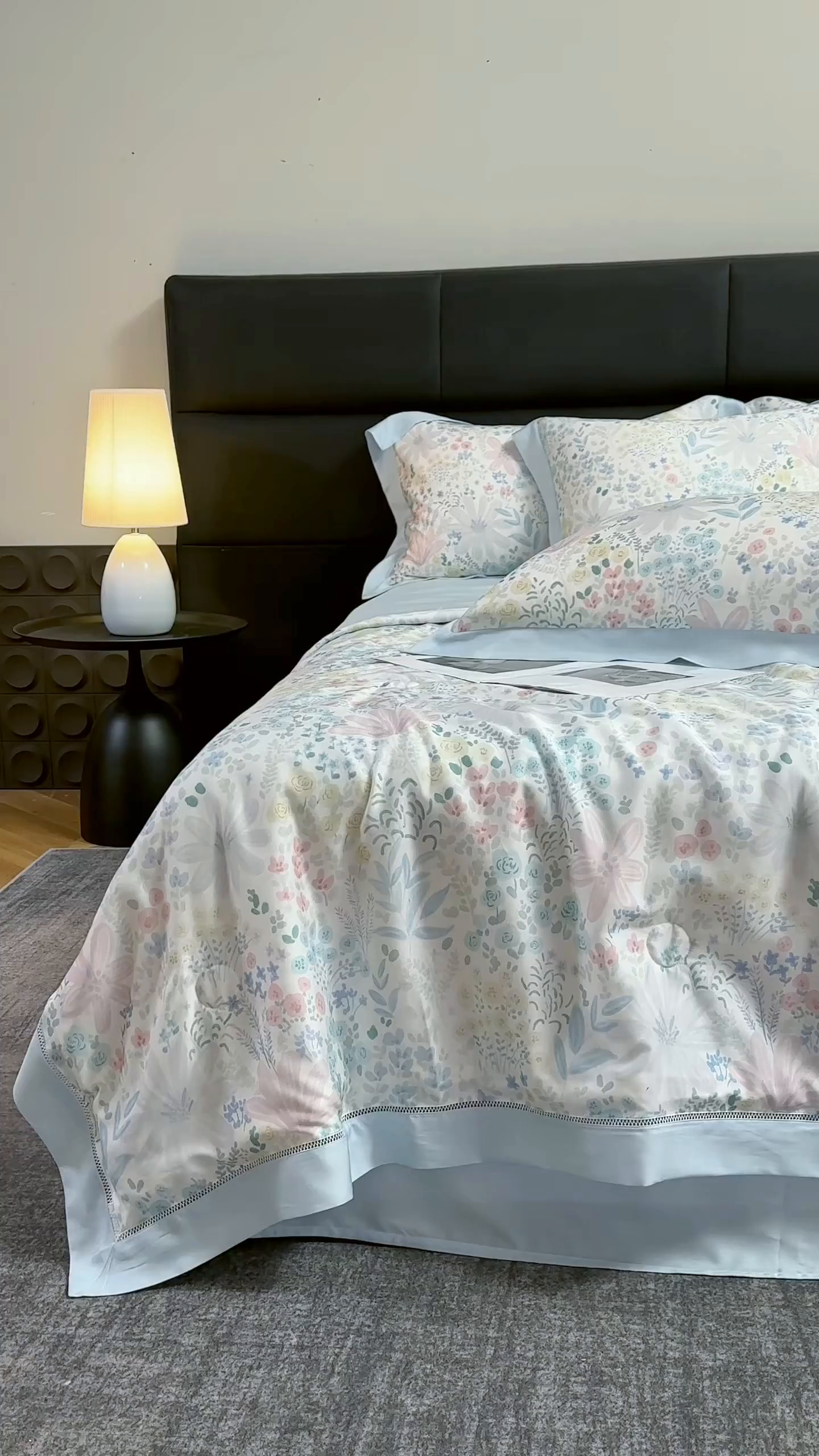 91家纺网 家纺一手货源 找家纺 朵希曼 2026新款50天丝镂空夏被四件套系列（控价：夏被四件套券后不低于299元)(小号控价不低于149 标准单夏被控价169，加大单夏被控价189) 沐初-兰