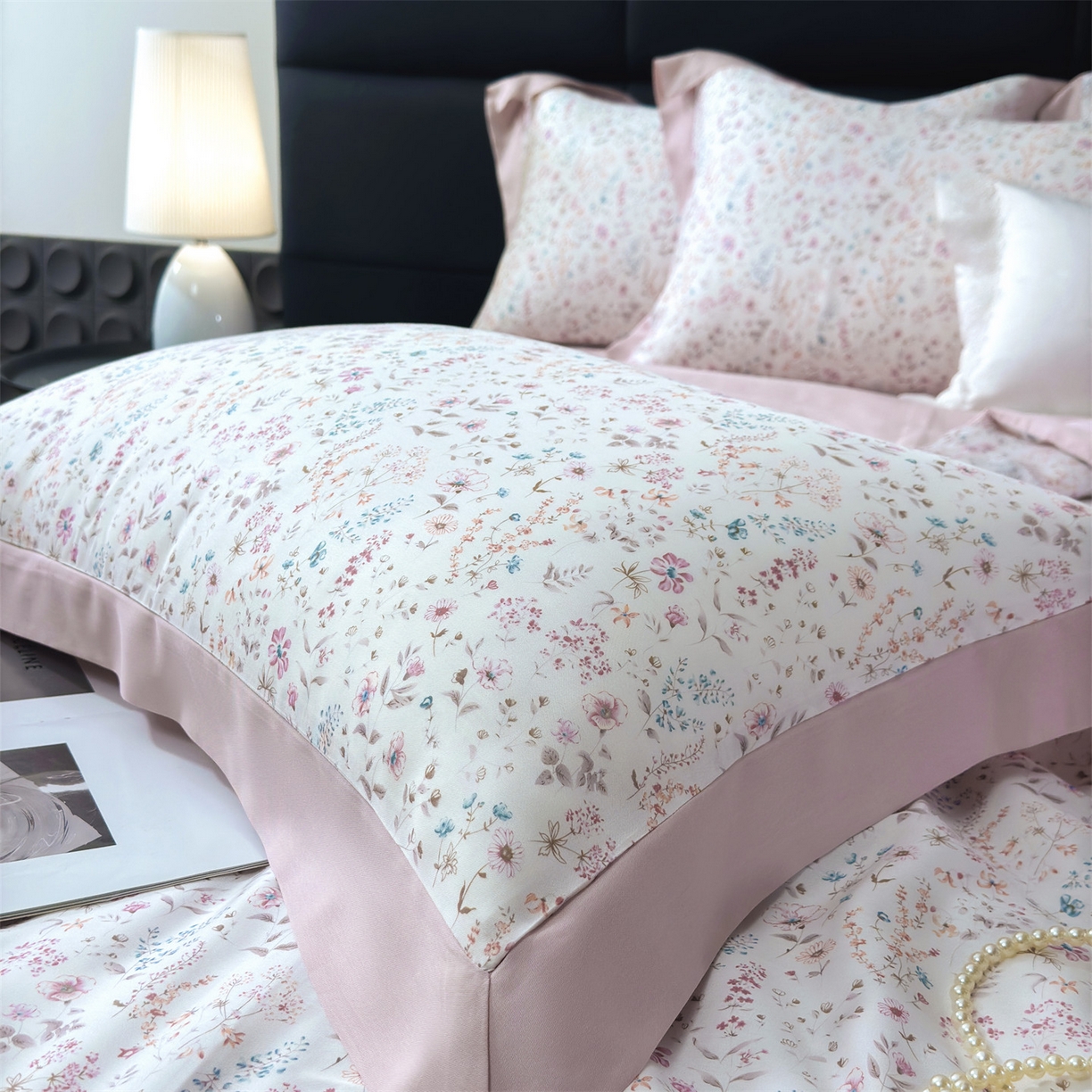 91家纺网 家纺一手货源 找家纺 朵希曼 2026新款50天丝镂空夏被四件套系列（控价：夏被四件套券后不低于299元)(小号控价不低于149 标准单夏被控价169，加大单夏被控价189) 青溪-粉