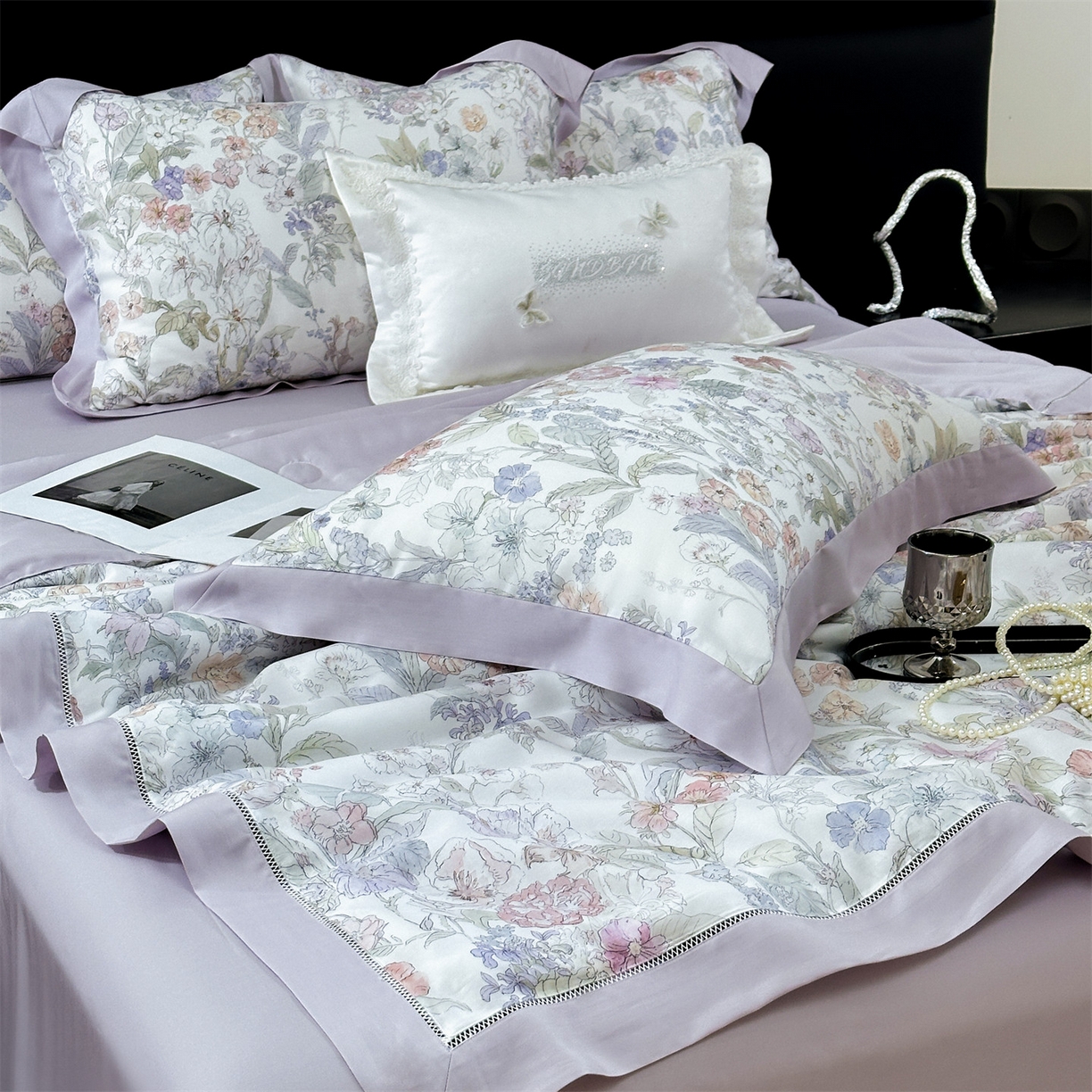 91家纺网 家纺一手货源 找家纺 朵希曼 2026新款50天丝镂空夏被四件套系列（控价：夏被四件套券后不低于299元)(小号控价不低于149 标准单夏被控价169，加大单夏被控价189) 颂旅