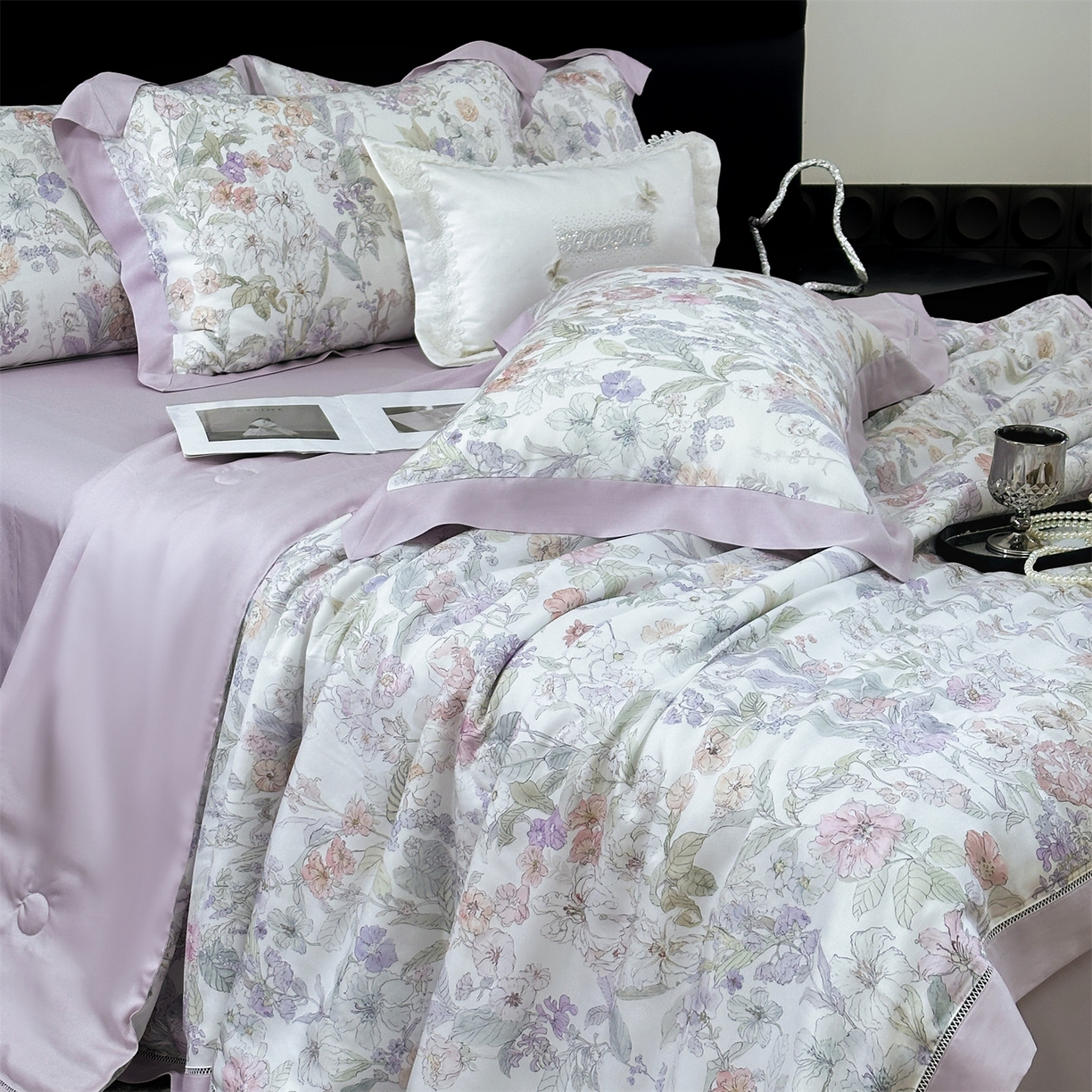 91家纺网 家纺一手货源 找家纺 朵希曼 2026新款50天丝镂空夏被四件套系列（控价：夏被四件套券后不低于299元)(小号控价不低于149 标准单夏被控价169，加大单夏被控价189) 颂旅