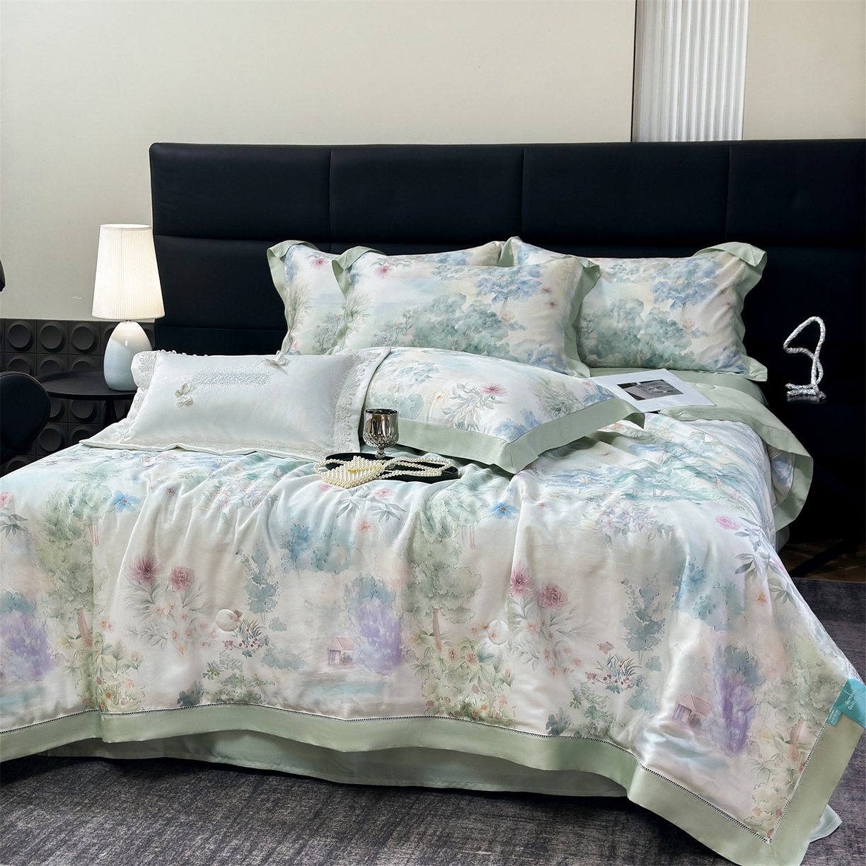 91家纺网 家纺一手货源 找家纺 朵希曼 2026新款50天丝镂空夏被四件套系列（控价：夏被四件套券后不低于299元)(小号控价不低于149 标准单夏被控价169，加大单夏被控价189) 盈春