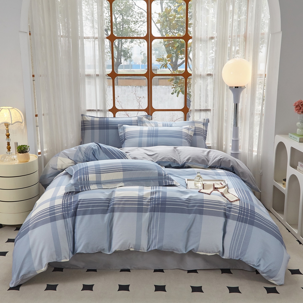 91家纺网 家纺一手货源 找家纺 （总）启航家居 2026新款全棉铂金棉数码印花四件套