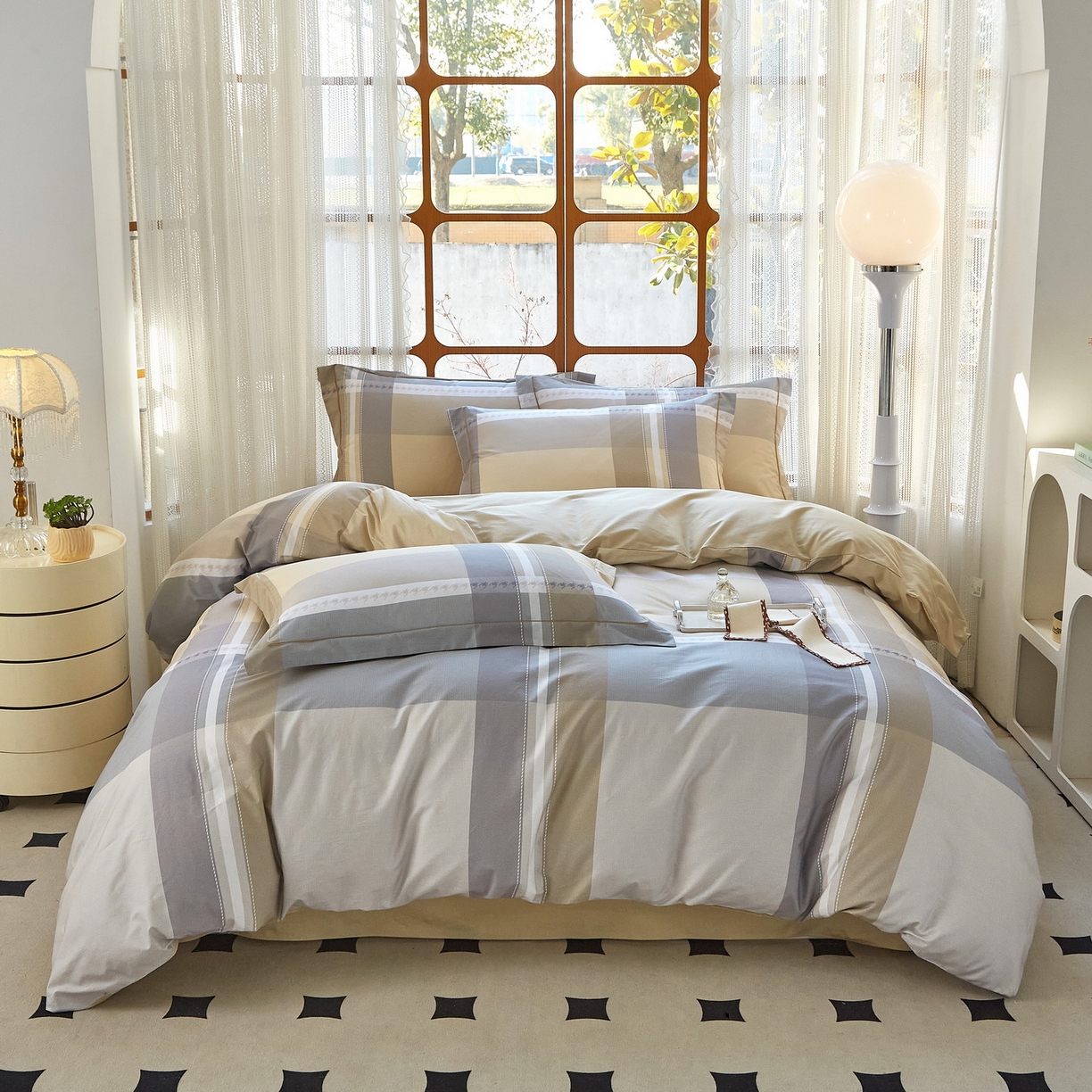 91家纺网 家纺一手货源 找家纺 （总）启航家居 2026新款全棉铂金棉数码印花四件套