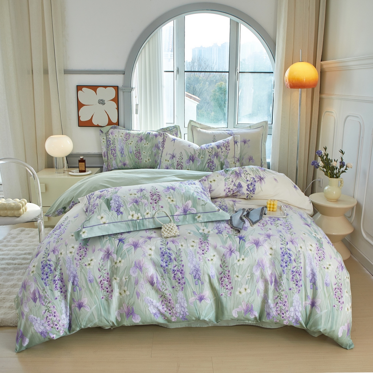 91家纺网 家纺一手货源 找家纺 （总）启航家居 2026新款全棉铂金棉数码印花四件套