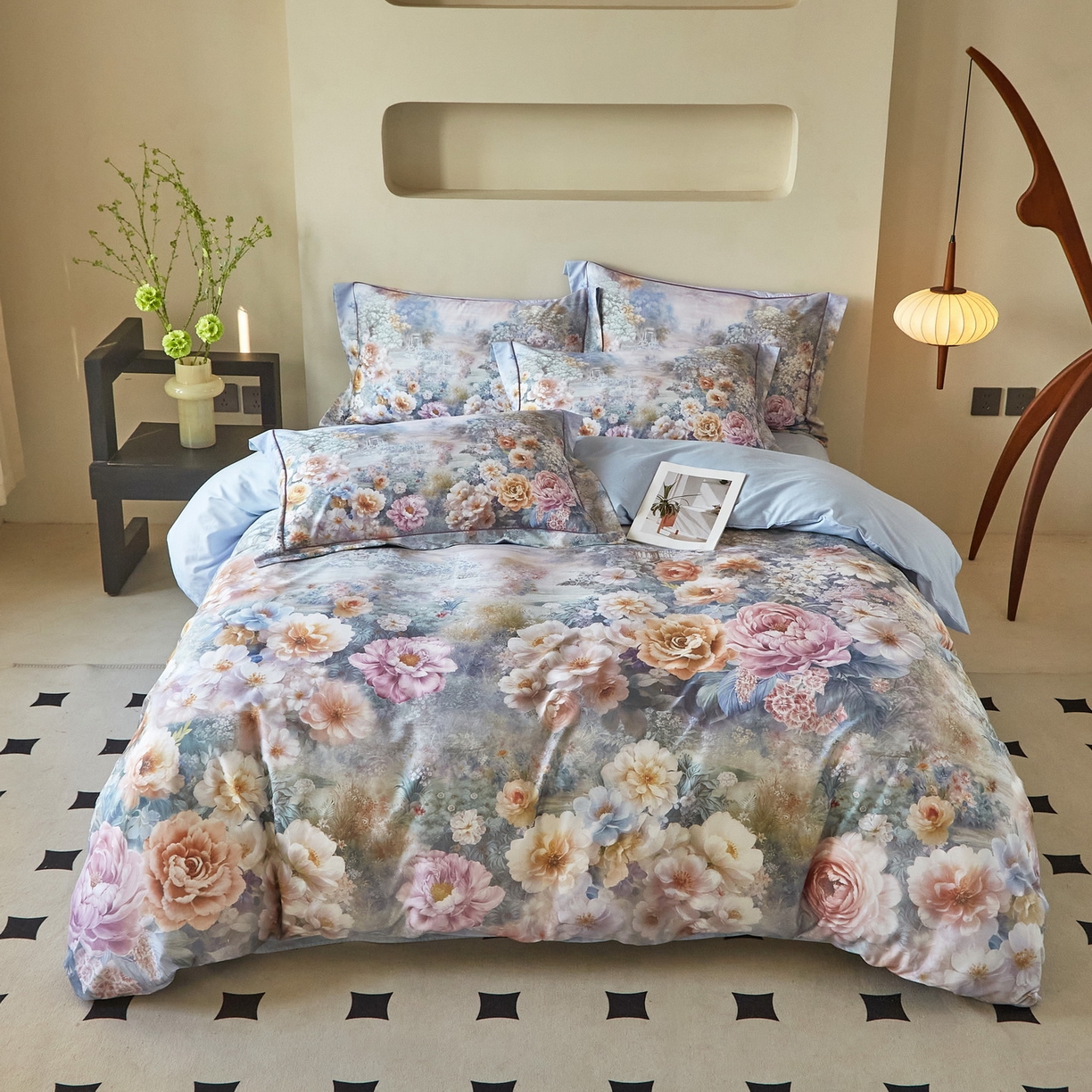 91家纺网 家纺一手货源 找家纺 （总）启航家居 2026新款全棉铂金棉数码印花四件套