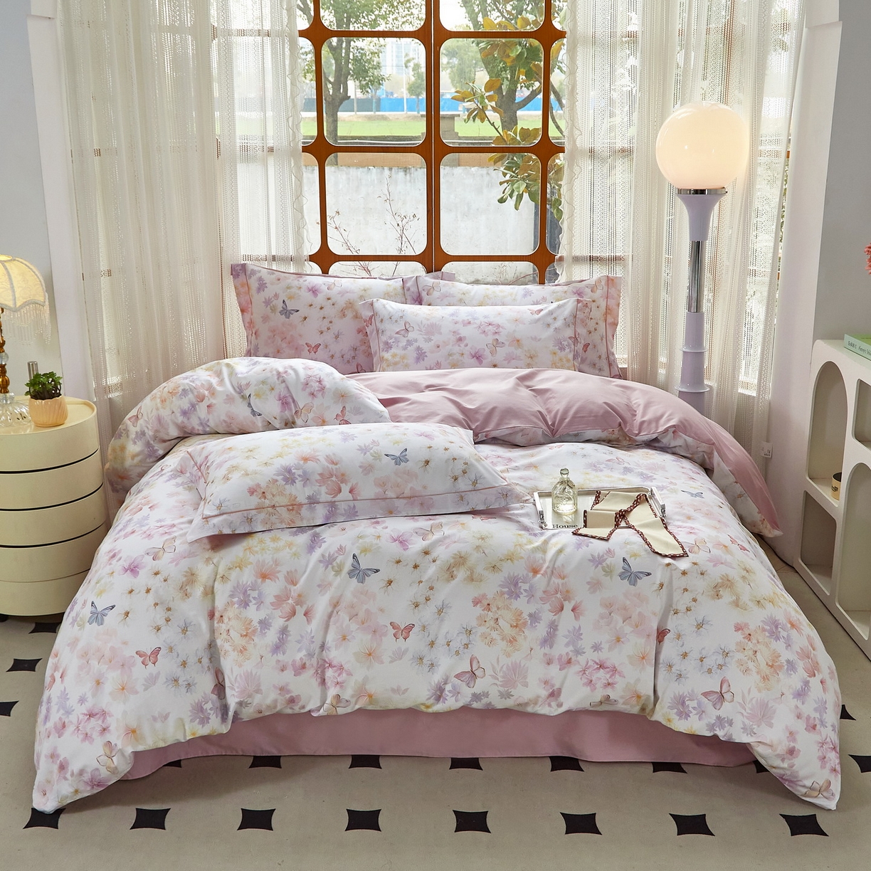 91家纺网 家纺一手货源 找家纺 （总）启航家居 2026新款全棉铂金棉数码印花四件套