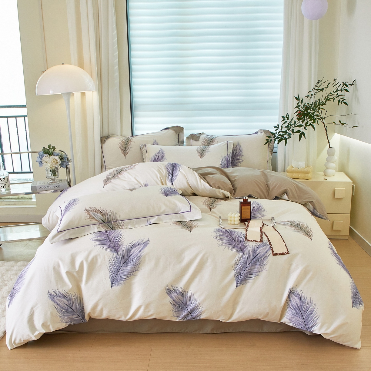 91家纺网 家纺一手货源 找家纺 （总）启航家居 2026新款全棉铂金棉数码印花四件套