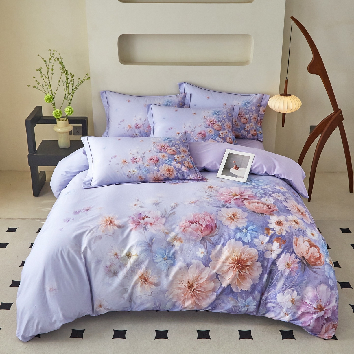 91家纺网 家纺一手货源 找家纺 （总）启航家居 2026新款全棉铂金棉数码印花四件套