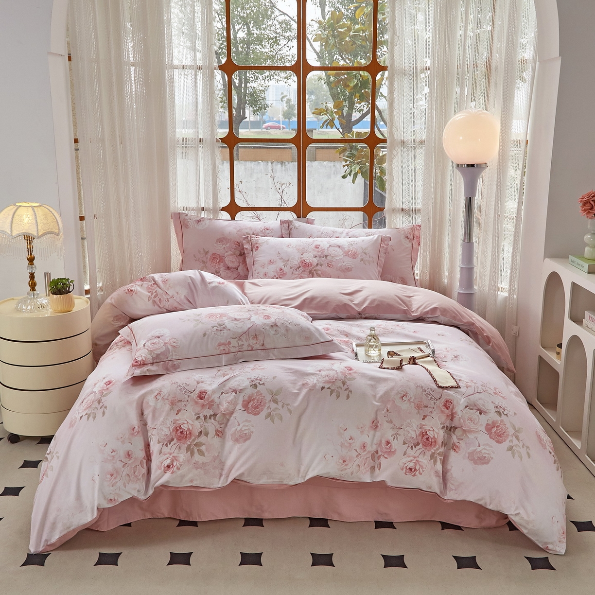 91家纺网 家纺一手货源 找家纺 （总）启航家居 2026新款全棉铂金棉数码印花四件套