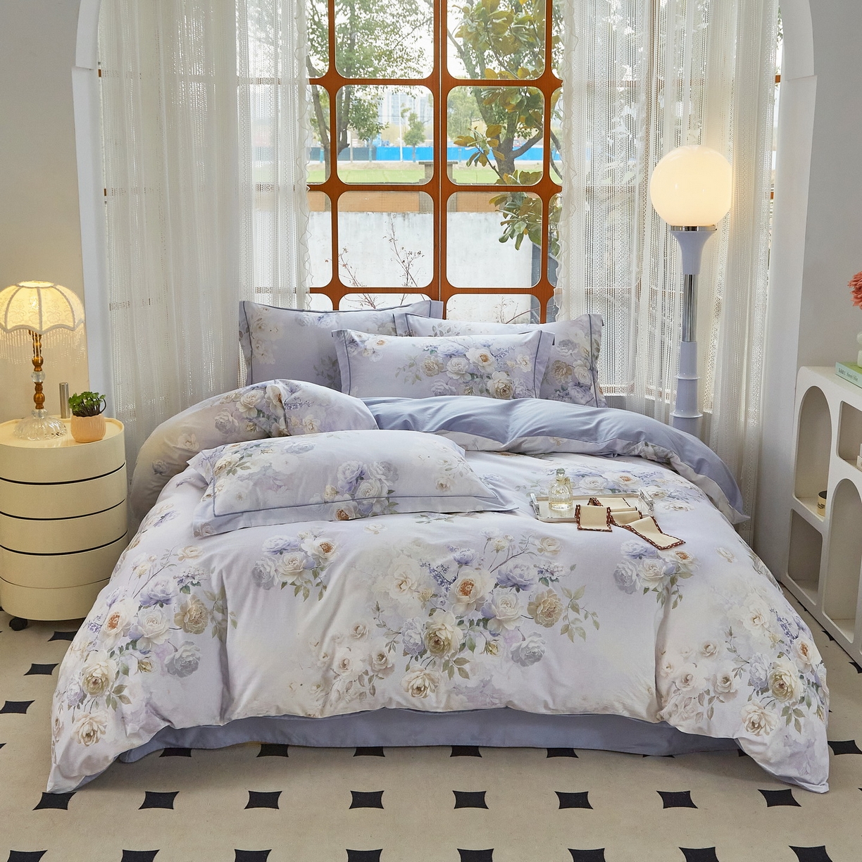 91家纺网 家纺一手货源 找家纺 （总）启航家居 2026新款全棉铂金棉数码印花四件套