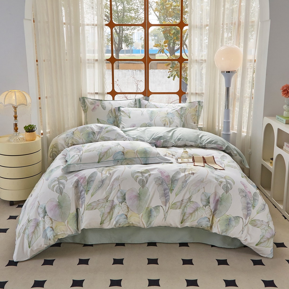 91家纺网 家纺一手货源 找家纺 （总）启航家居 2026新款全棉铂金棉数码印花四件套