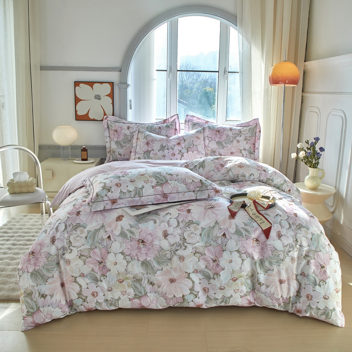 91家纺网 家纺一手货源 找家纺 （总）启航家居 2026新款全棉铂金棉数码印花四件套