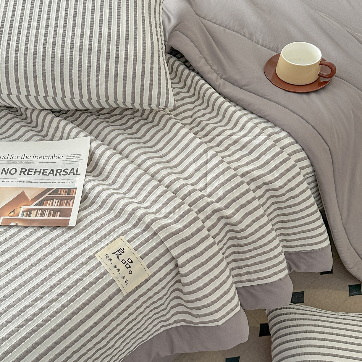 91家纺网 家纺一手货源 找家纺 尊妙被业 2026新款彩条色织100%新疆棉棉花被夏被夏凉被空调被被子被芯 良品色织 彩条卡