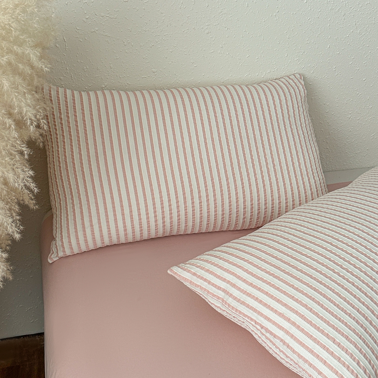 91家纺网 家纺一手货源 找家纺 尊妙被业 2026新款彩条色织100%新疆棉棉花被夏被夏凉被空调被被子被芯 良品色织 彩条粉