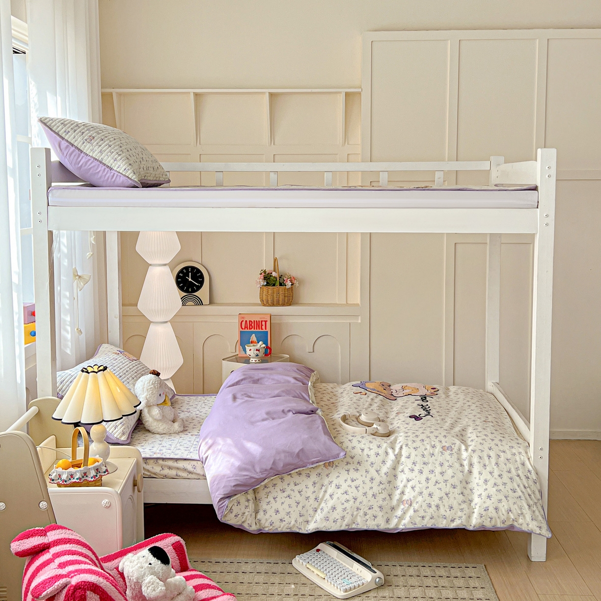 91家纺网 家纺一手货源 找家纺 （总）富米莱（原臻工厂） 2026新款仿棉小清新夹棉毛巾绣四季通用学生薄款床垫床褥三件套一跑量款