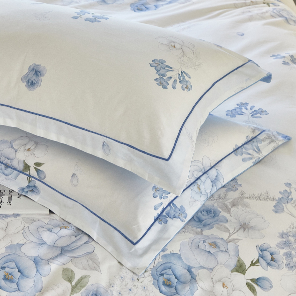 91家纺网 家纺一手货源 找家纺 启航家居 2026新款全棉铂金棉数码印花四件套 如沁芬芳兰