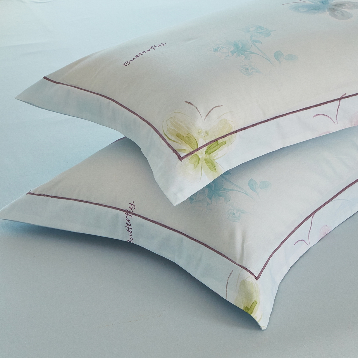 91家纺网 家纺一手货源 找家纺 启航家居 2026新款全棉铂金棉数码印花四件套 润碟兰