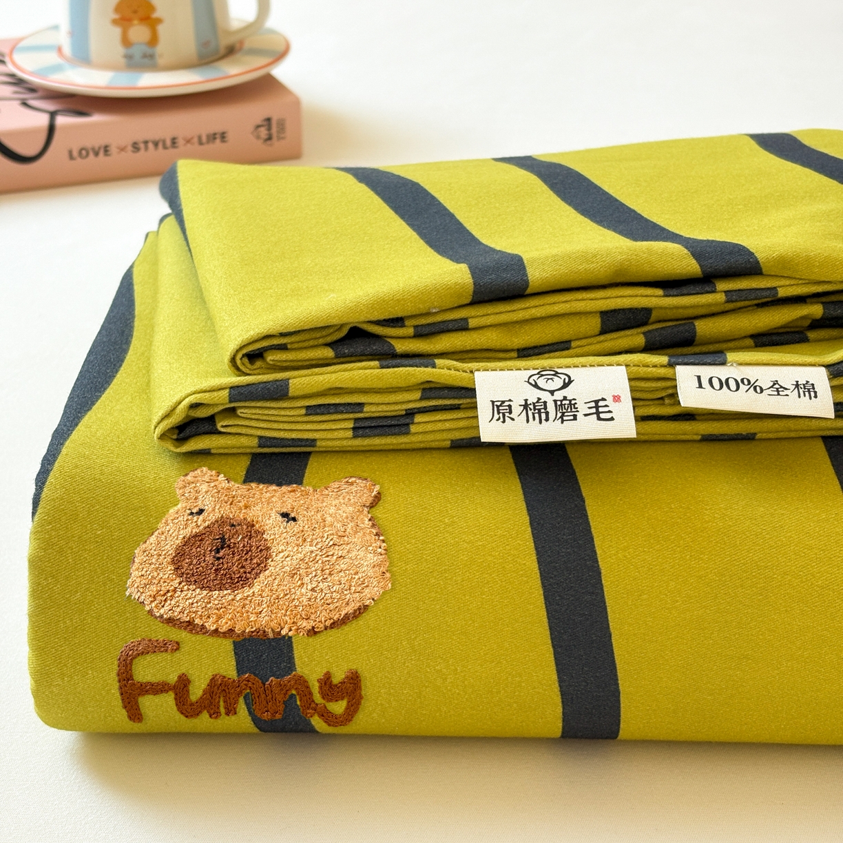 91家纺网 家纺一手货源 找家纺 （总）居眠 2026新款全棉磨毛毛巾绣床单