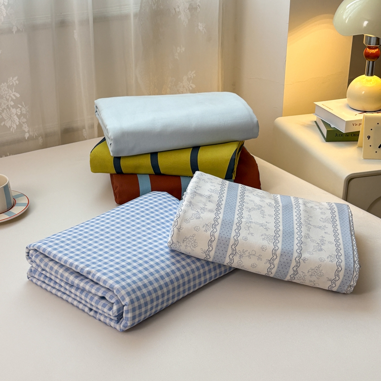 91家纺网 家纺一手货源 找家纺 居眠 2026新款全棉磨毛毛巾绣床单 叠拍