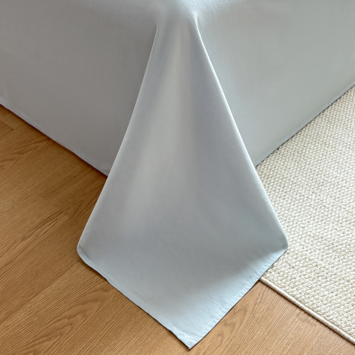 91家纺网 家纺一手货源 找家纺 居眠 2026新款全棉磨毛毛巾绣床单 海盐蓝-狗狗-床单