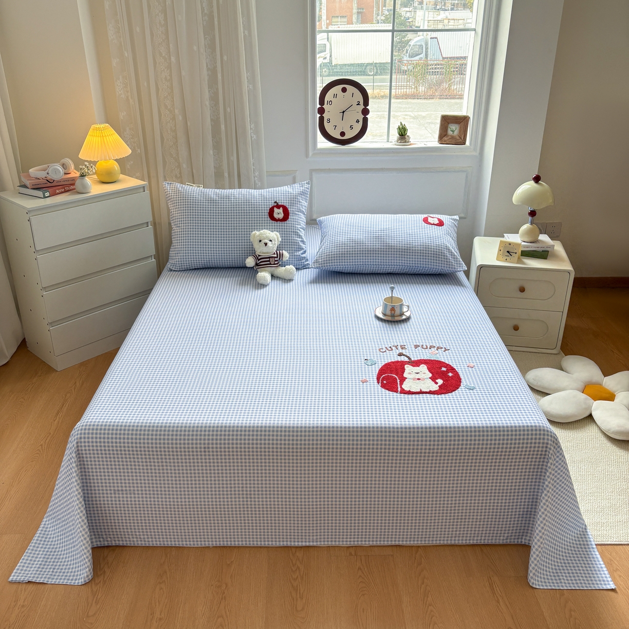 91家纺网 家纺一手货源 找家纺 居眠 2026新款全棉磨毛毛巾绣床单 沐川-床单