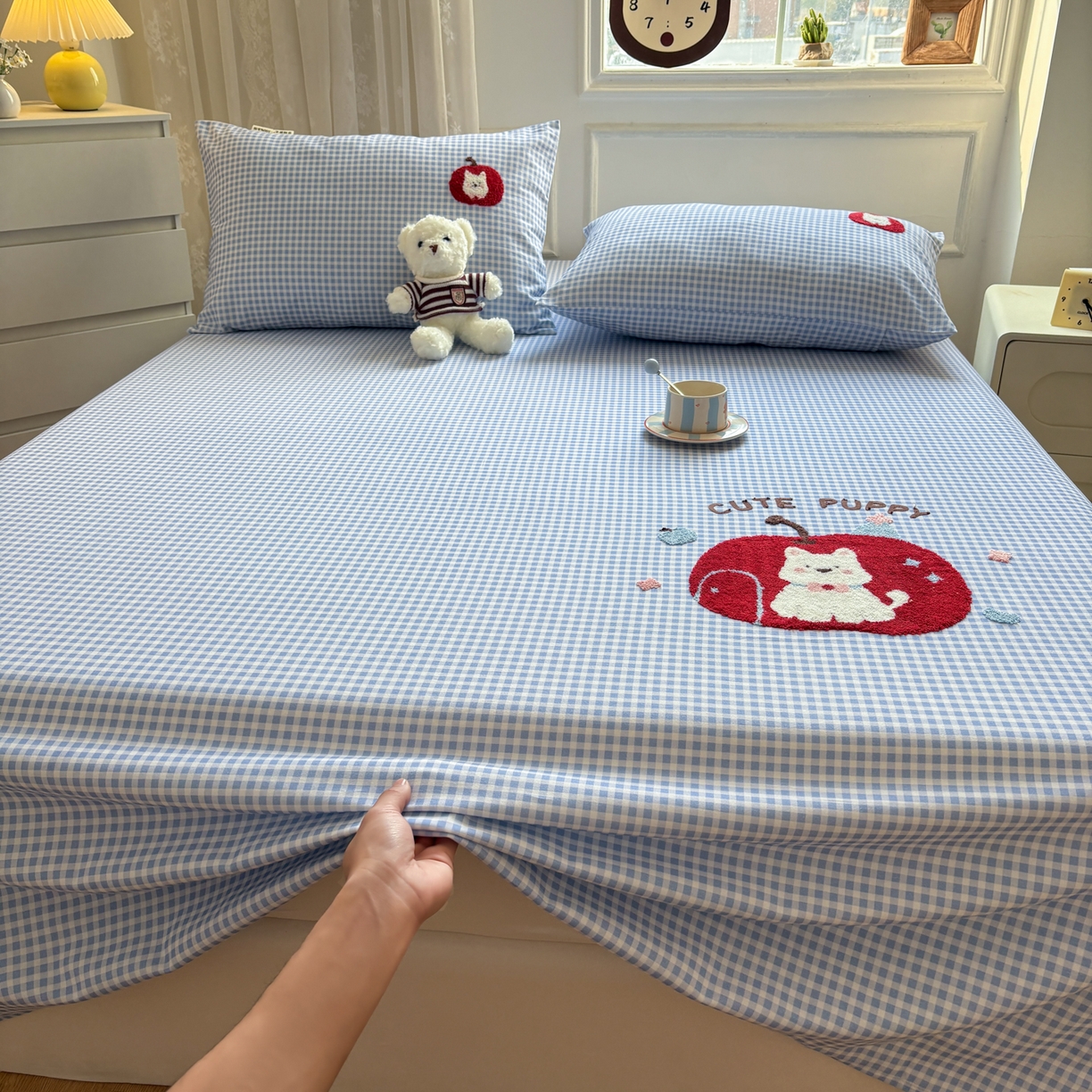 91家纺网 家纺一手货源 找家纺 居眠 2026新款全棉磨毛毛巾绣床单 沐川-床单